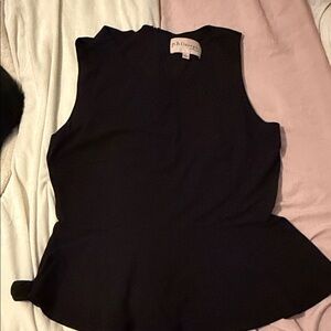 Philosophy Black Peplum Blouse
